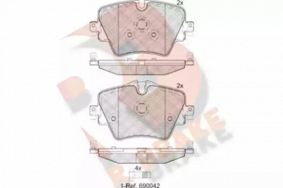 R BRAKE rb2216 -  Комплект тормозных колодок, дисковый тормоз